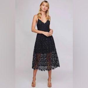 ASTR the label sleeveless lace fit and flare midi dress